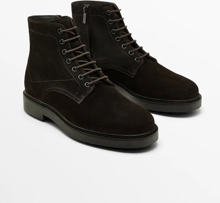 Brown Split Suede Boots - Image 3