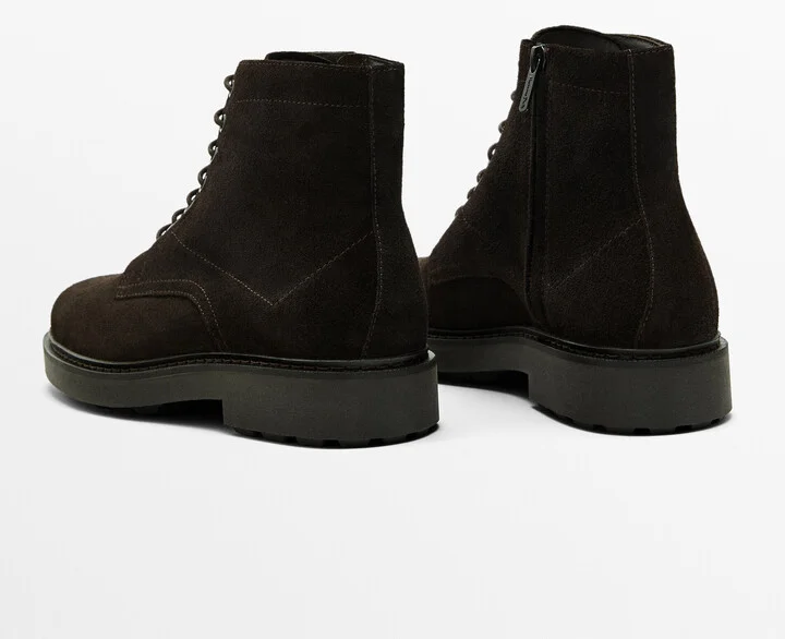 Brown Split Suede Boots - Image 4