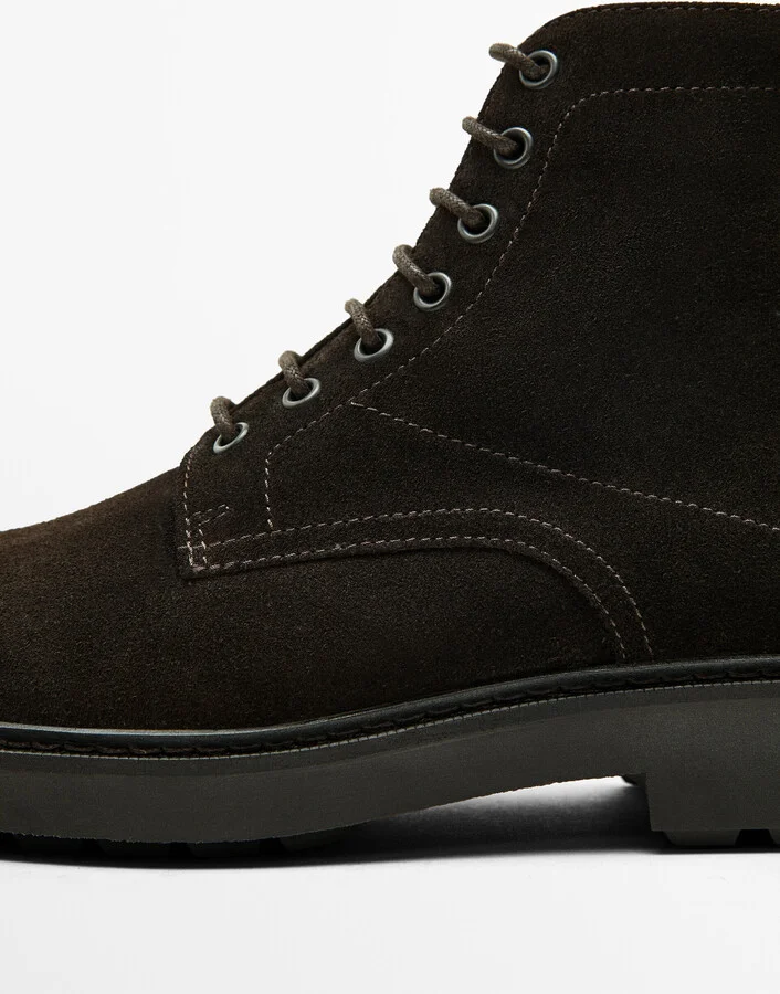 Brown Split Suede Boots - Image 5