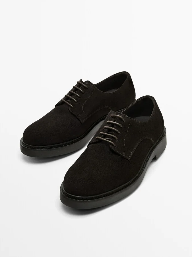Brown Split Suede Shoes - Image 3
