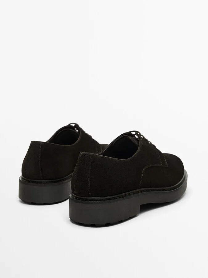Brown Split Suede Shoes - Image 4