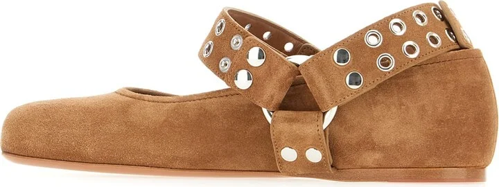 Brown Suede Ballerinas - Image 3