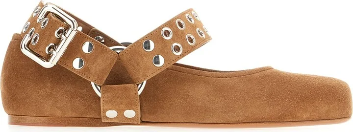 Brown Suede Ballerinas