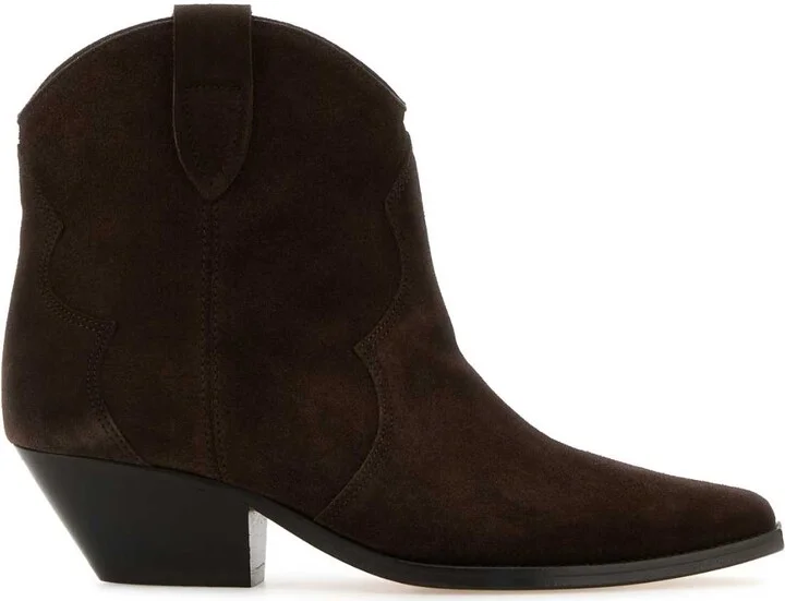 Brown Suede Dewina Ankle Boots
