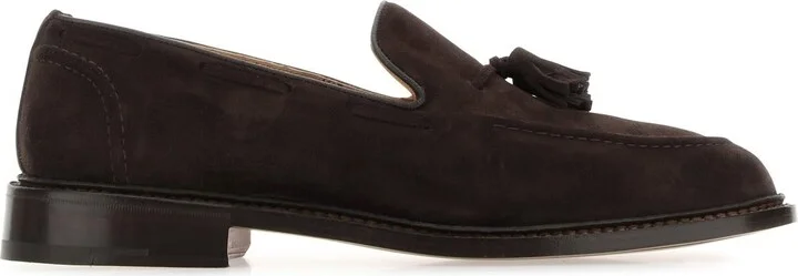 Brown suede Elton loafers