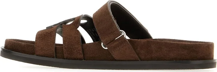 Brown Suede Ines Sandals - Image 3