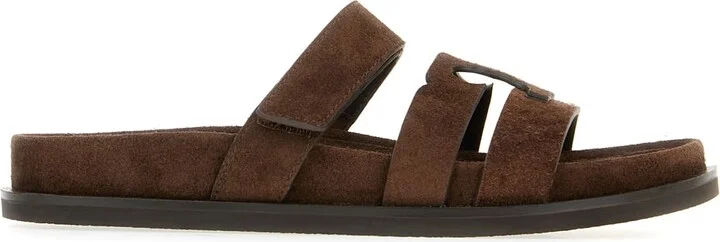 Brown Suede Ines Sandals