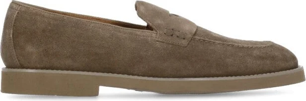 Brown Suede Leather Loafers