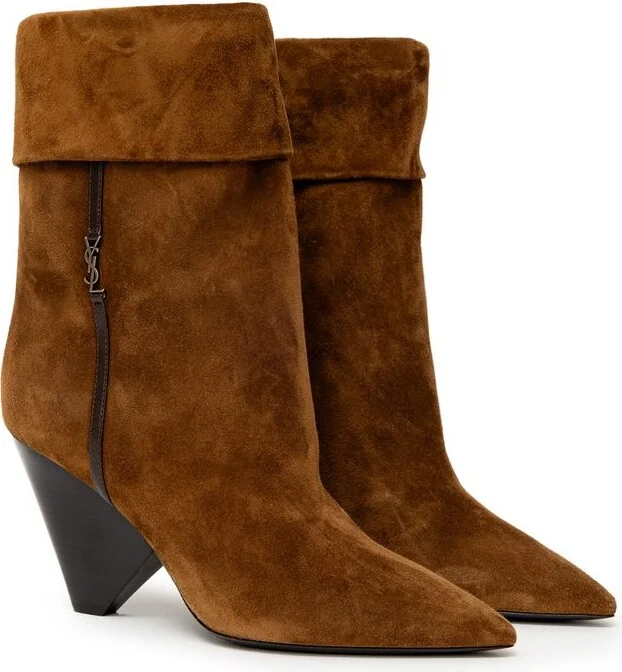 Brown Suede Leather Women's Boot - Image 2