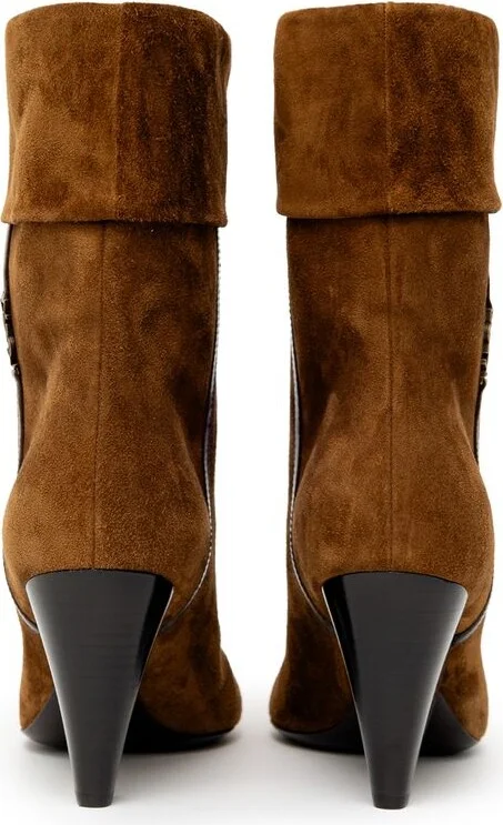 Brown Suede Leather Women's Boot - Image 3