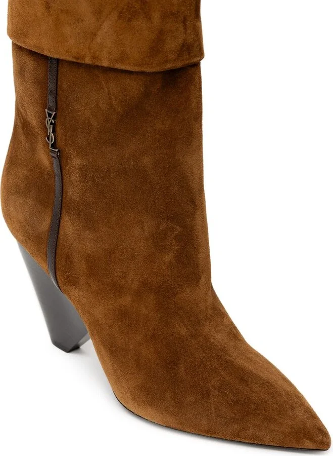 Brown Suede Leather Women's Boot - Image 5