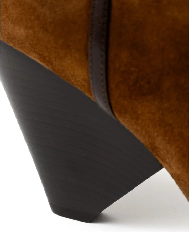 Brown Suede Leather Women's Boot - Image 6