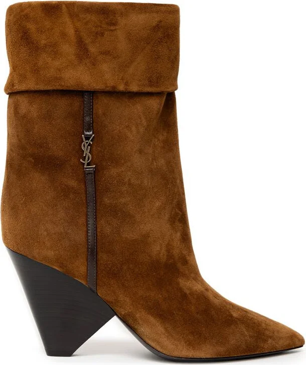 Brown Suede Leather Women's Boot