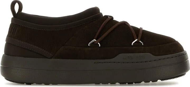 Brown suede MB Park Icon slip ons