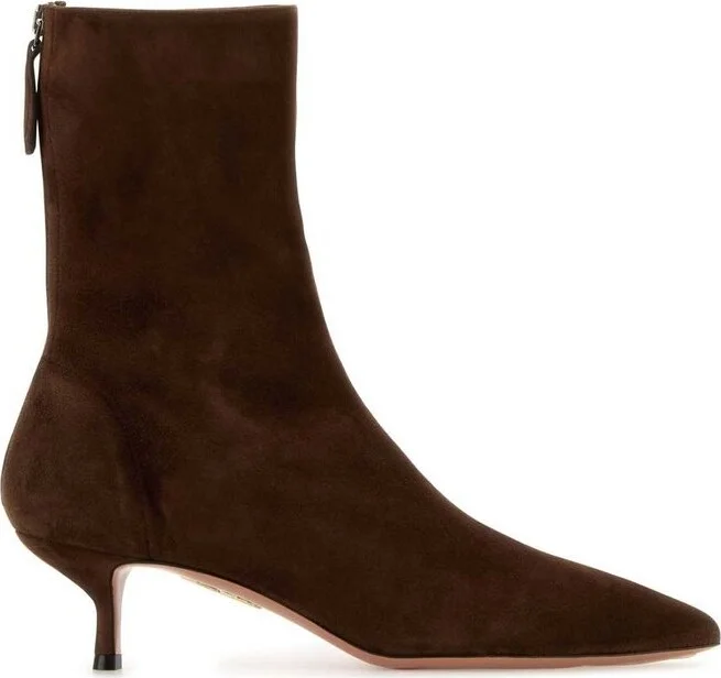 Brown suede Montmartre ankle boots
