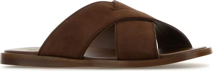 Brown Suede Oriyah Slippers - Image 2