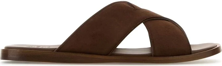 Brown Suede Oriyah Slippers