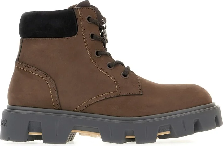 Brown Suede Peak Ankle Boots