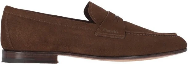 Brown Suede Slip-On Moccasins