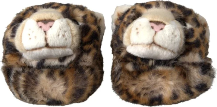 Brown Tiger Slippers Flats Sandals Women's Shoes - Image 2