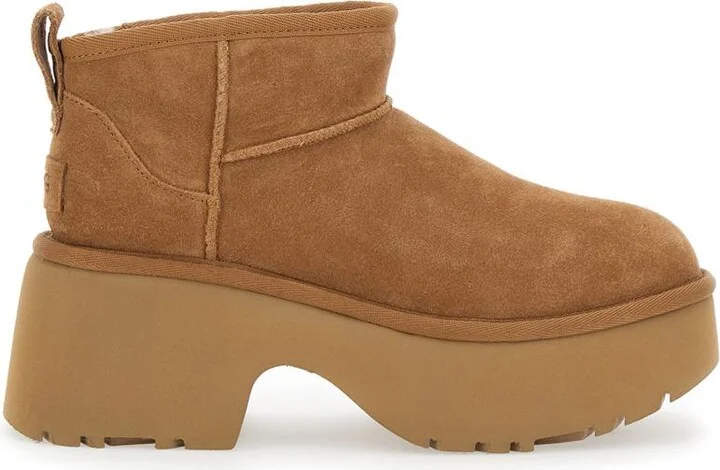 Brown 'Ultra Mini New Heights' Boots In Suede Woman