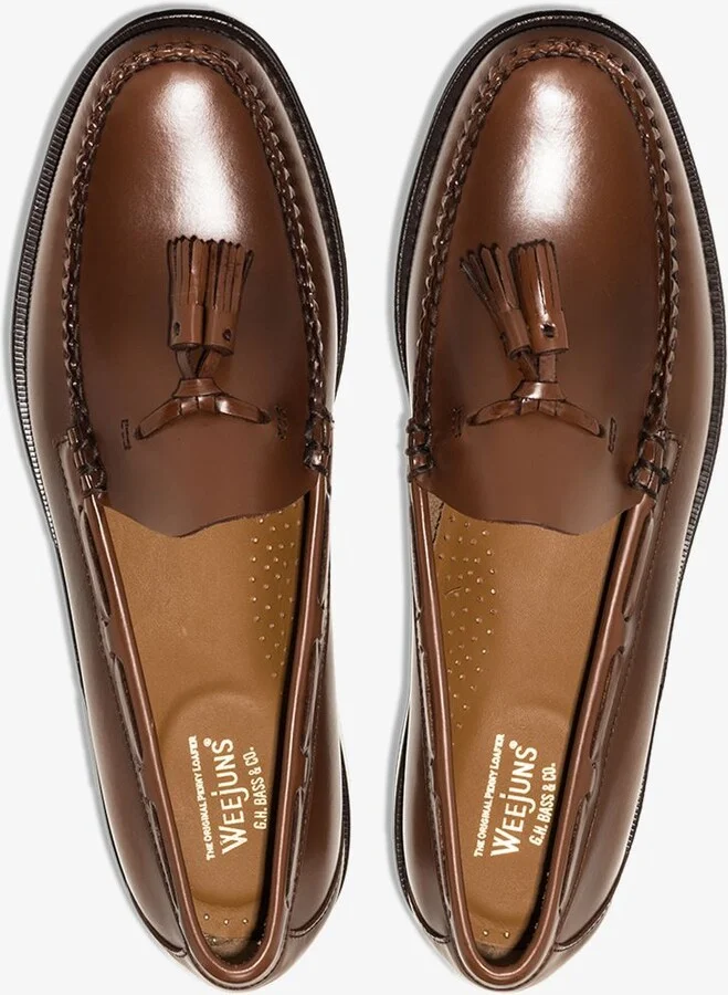 Brown Weejuns Larkin Tassel Leather Loafers - Image 4