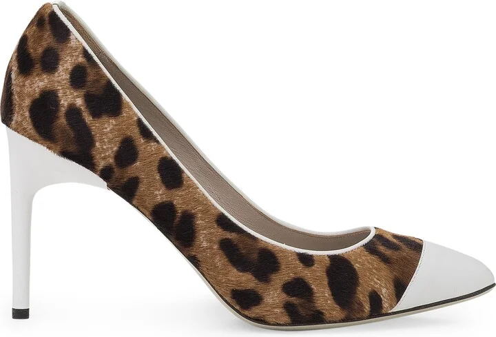 Brown/White Leopard Heels