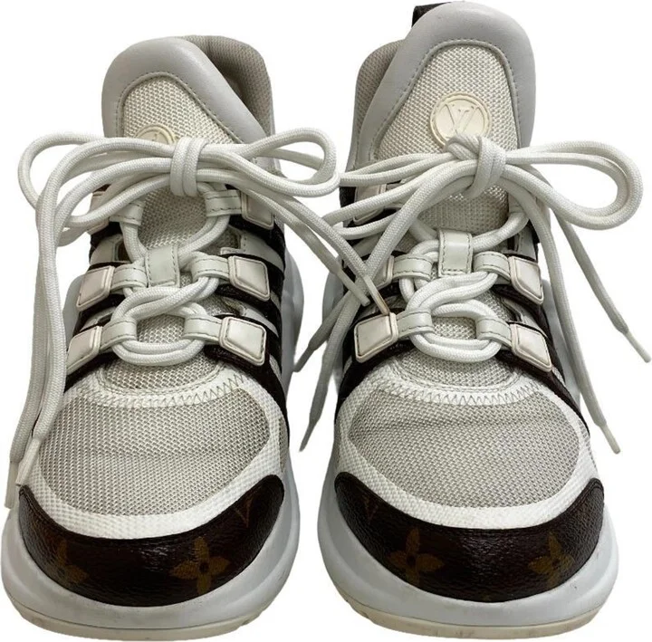 Brown White Sneakers (Pre-Owned) - Image 2