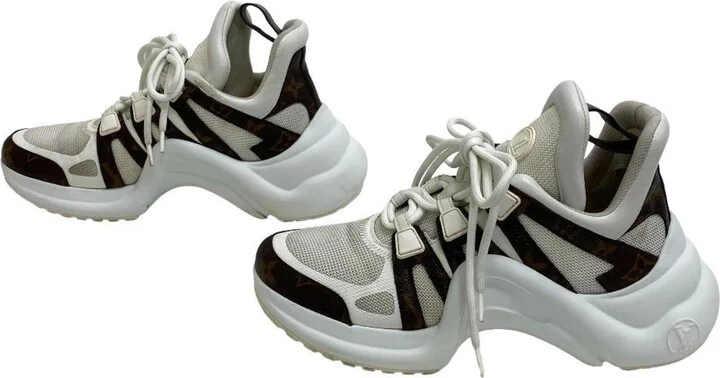 Brown White Sneakers (Pre-Owned) - Image 4