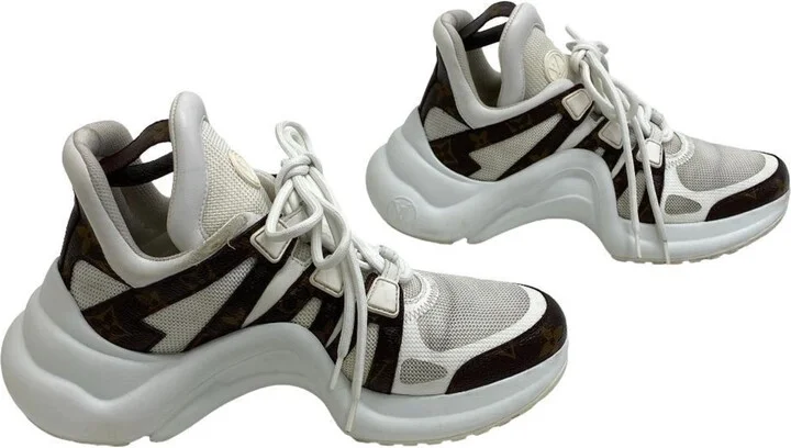Brown White Sneakers (Pre-Owned) - Image 5