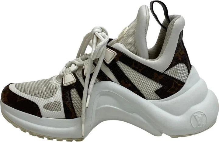 Brown White Sneakers (Pre-Owned)