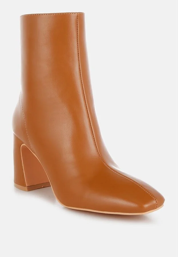 Bruna Square Toe Ankle Boots - Image 7