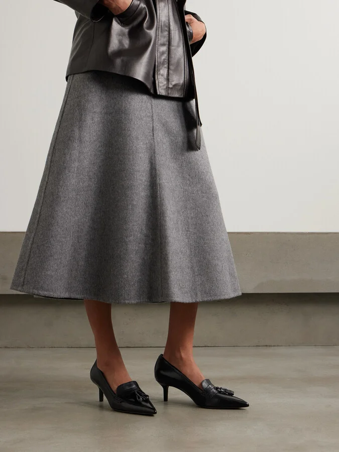 Brunello Cucinelli - 50 Tasseled Leather Pumps - Black - Image 2