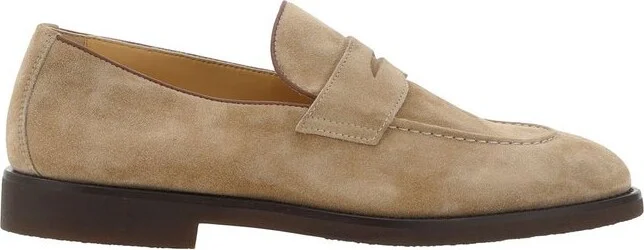 Brunello Cucinelli Almond Toe Slip-On Loafers