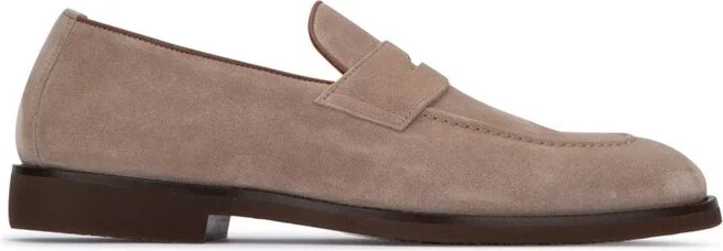 Brunello Cucinelli Almond-Toe Slip-On Loafers