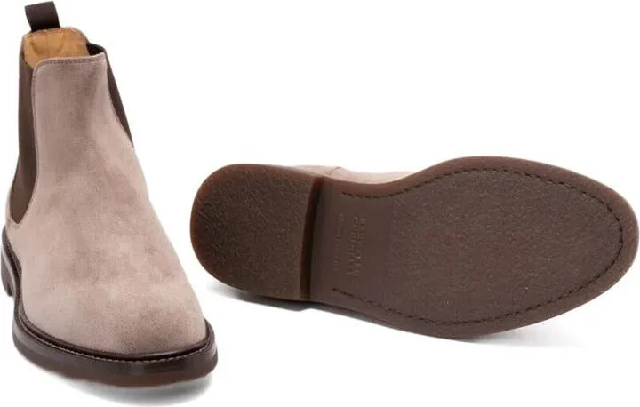 Brunello Cucinelli "Beatles" Suede Ankle Boots Shoes - Image 4