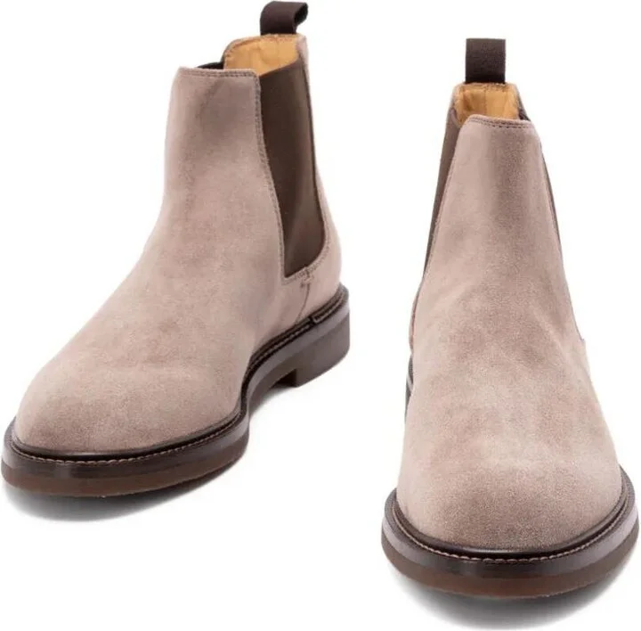 Brunello Cucinelli "Beatles" Suede Ankle Boots Shoes - Image 5