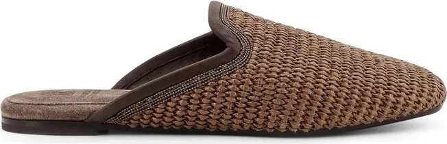 Brunello Cucinelli Braided Slip-On Mules