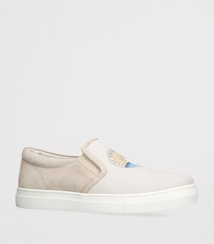 Brunello Cucinelli Canvas Slip-On Sneakers - Image 3