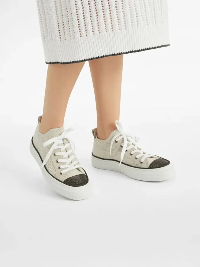 Brunello Cucinelli Canvas Sneakers Shoes - Image 4