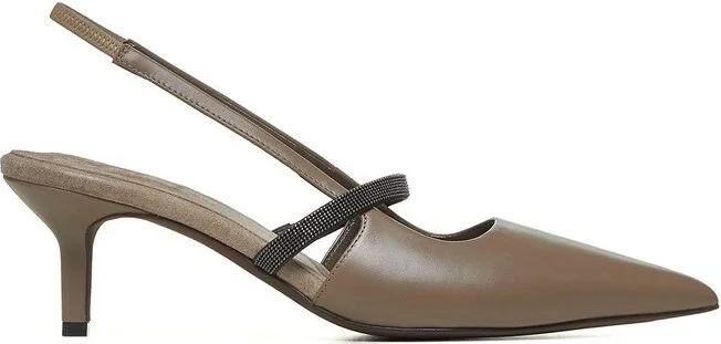 Brunello Cucinelli City Slingback Pointed Toe Pumps