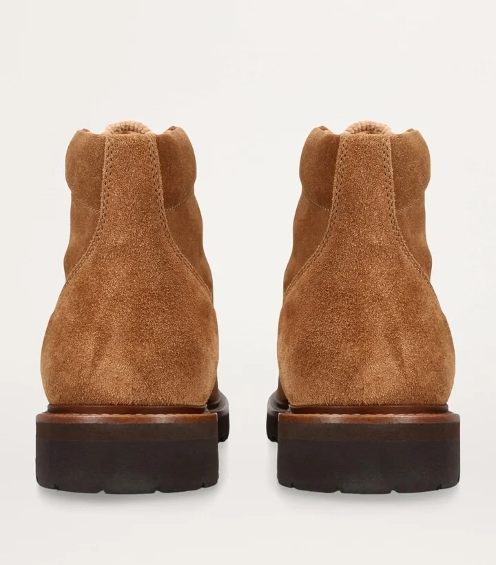 Brunello Cucinelli Corduroy-Detail Suede Hiker Boots - Image 2