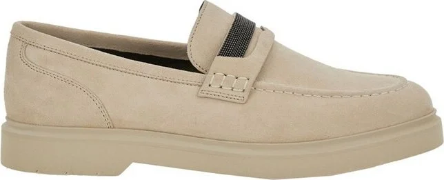 Brunello Cucinelli Embellished Almond Toe Loafers