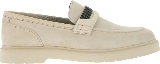 Brunello Cucinelli Embellished Almond Toe Loafers