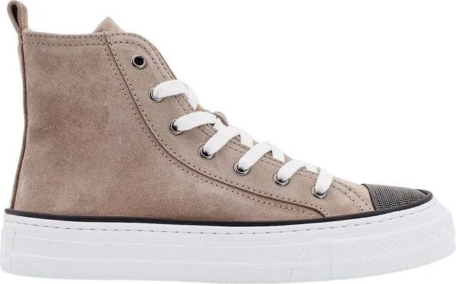 Brunello Cucinelli Embellished High-Top Sneakers