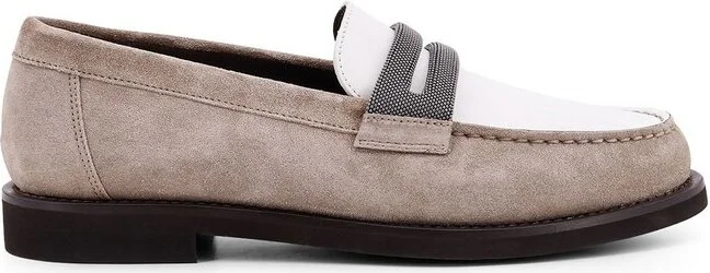 Brunello Cucinelli Embellished Slip-On Loafers