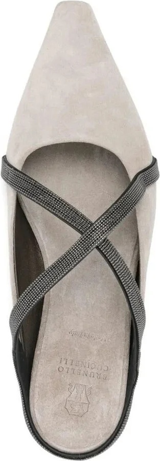 Brunello Cucinelli Flat Square Pointed Ballet Shoes - Image 2