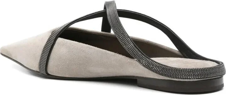 Brunello Cucinelli Flat Square Pointed Ballet Shoes - Image 3