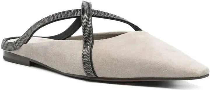 Brunello Cucinelli Flat Square Pointed Ballet Shoes - Image 4