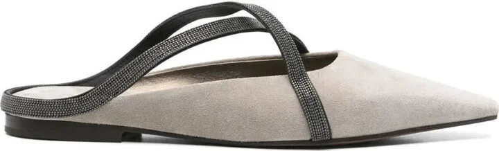 Brunello Cucinelli Flat Square Pointed Ballet Shoes